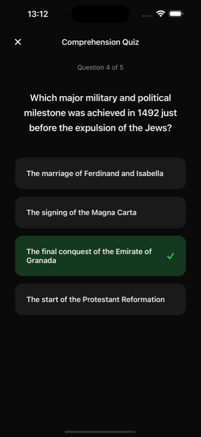 Questionário de compreensão